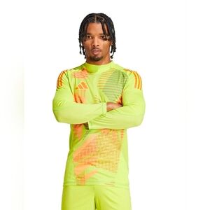 New Adidas Tiro 24 Pro Long Sleeve Goalkeeper Football Yellow Large Jersey $120